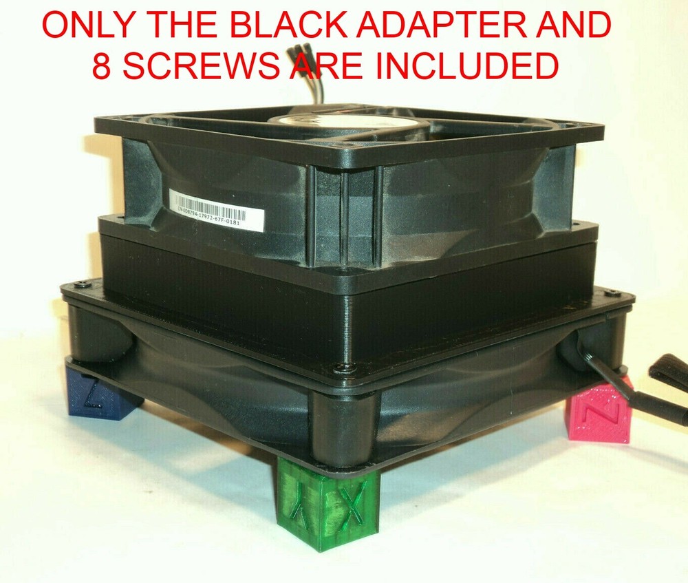 140mm to 120mm CENTERED OFFSET FAN Adapter Converter change PC Modding Custom