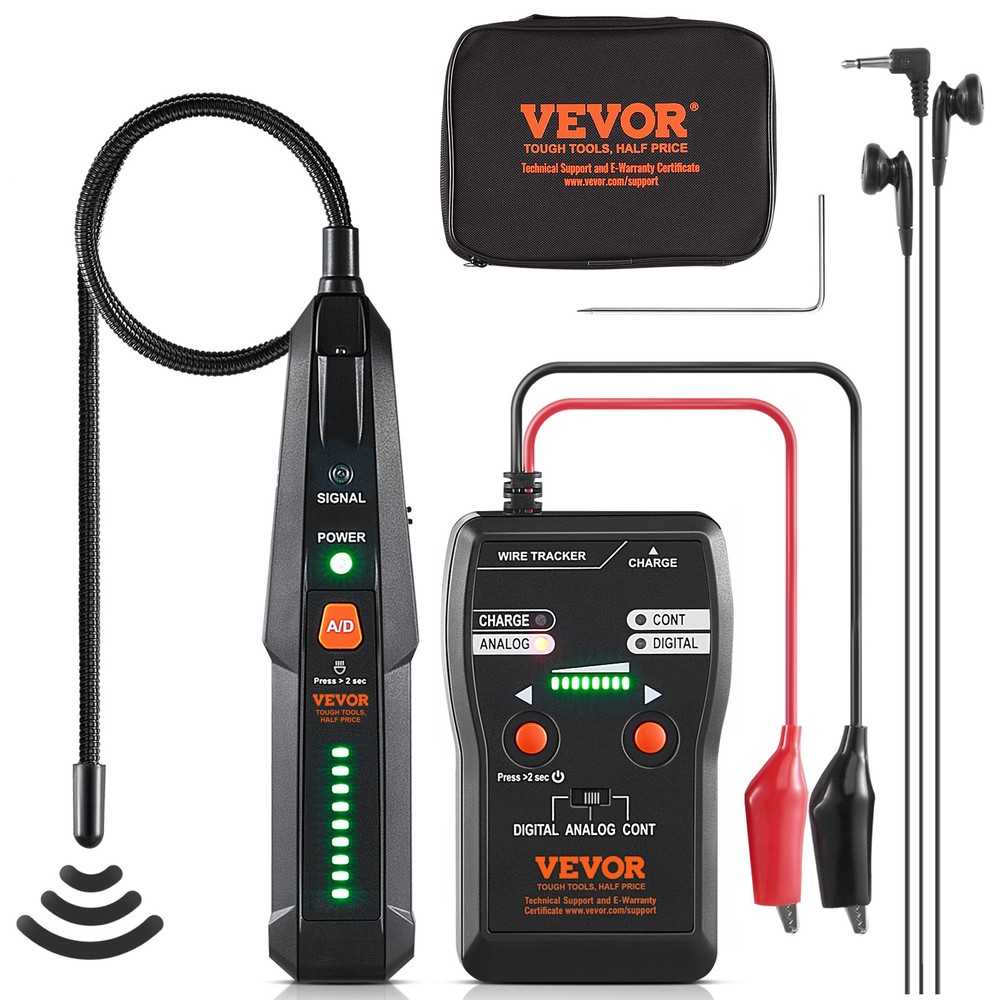 VEVOR Underground Cable Locator 6.5 FT Max. Detection Depth Wire Break Detector