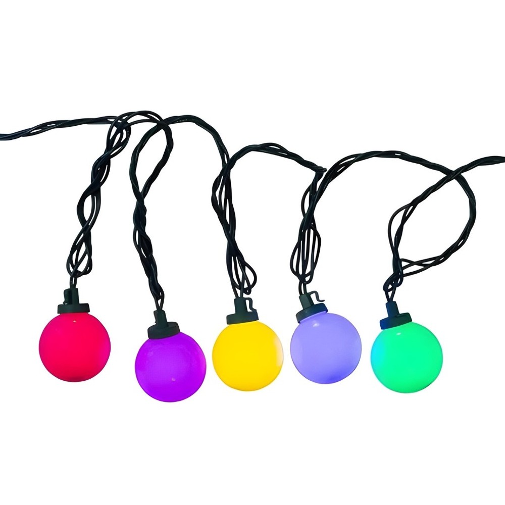 Multicolor Opaque G50 LED Light Set Green Wire