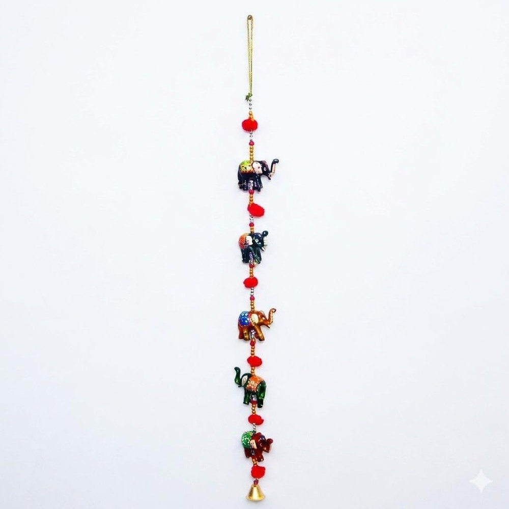 Indian Traditional Five Small Elephant Hanging Layer, Door, Wall, Decorative