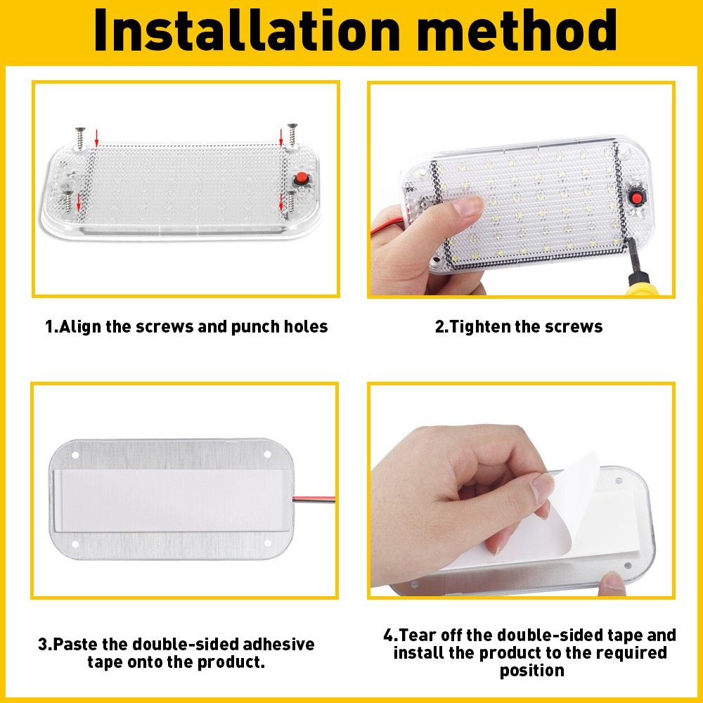 2 Pack 12V Led RV Ceiling Dome RV Light Interior Lighting for Trailer Camper USA