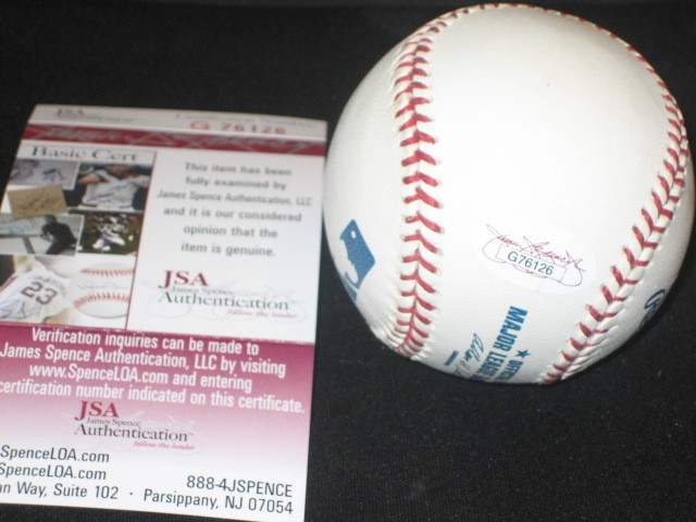 JASON PHILLIPS METS SIGNED AUTOGRAPHED AUTHENTIC RAWLINGS OML BASEBALL JSA COA