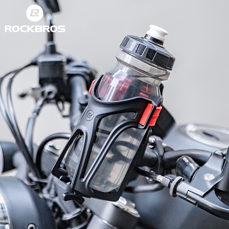 ROCKBROS Motorcycle Water Holder Adjustable Ebike Handlebar Bottle Cage