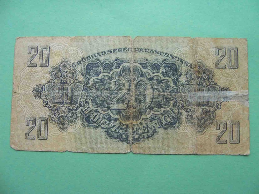 Hungary, Soviet occupation 1944 20 Pengö. Pick- M6