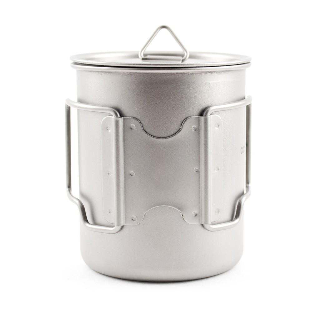 2-PACK 100% Titanium Nesting Cookware Set Mug 15oz 450ml + 25oz 750ml Cup Mug