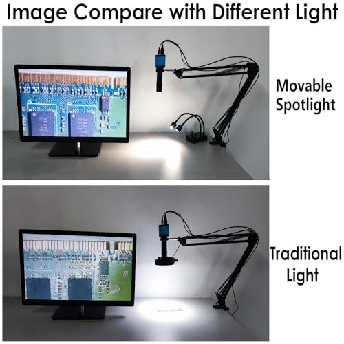 Microscope Light Source, USB Desk Dual Gooseneck Lights LED Mini Spot Light