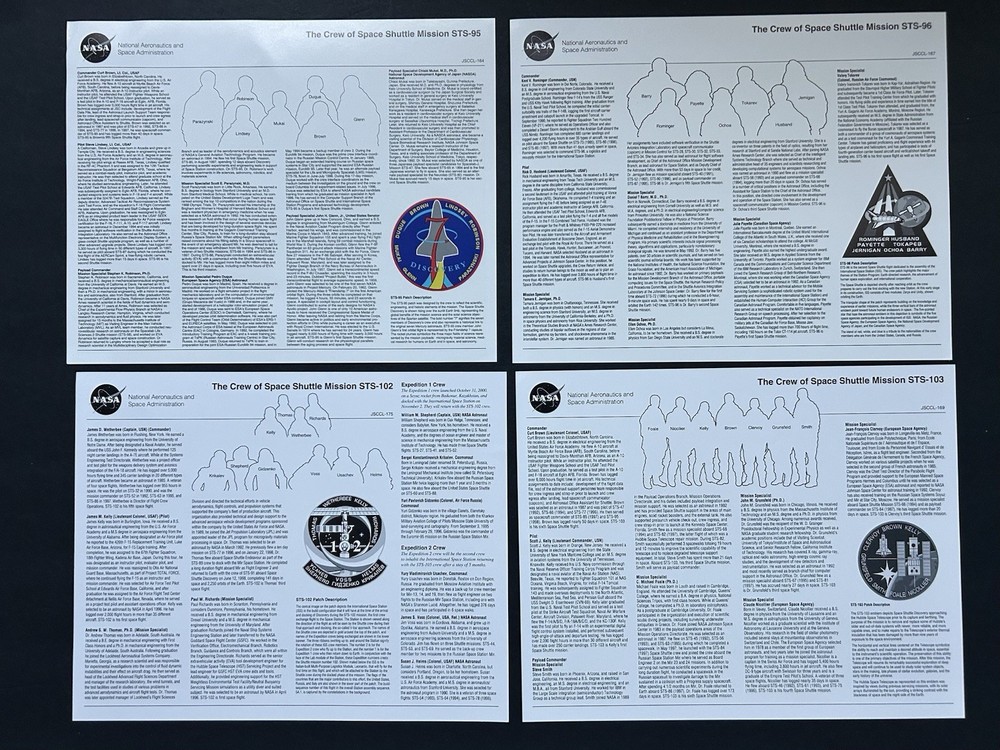 1991-2011 NASA Space Shuttle Orbiter Discovery Litho Prints Lot