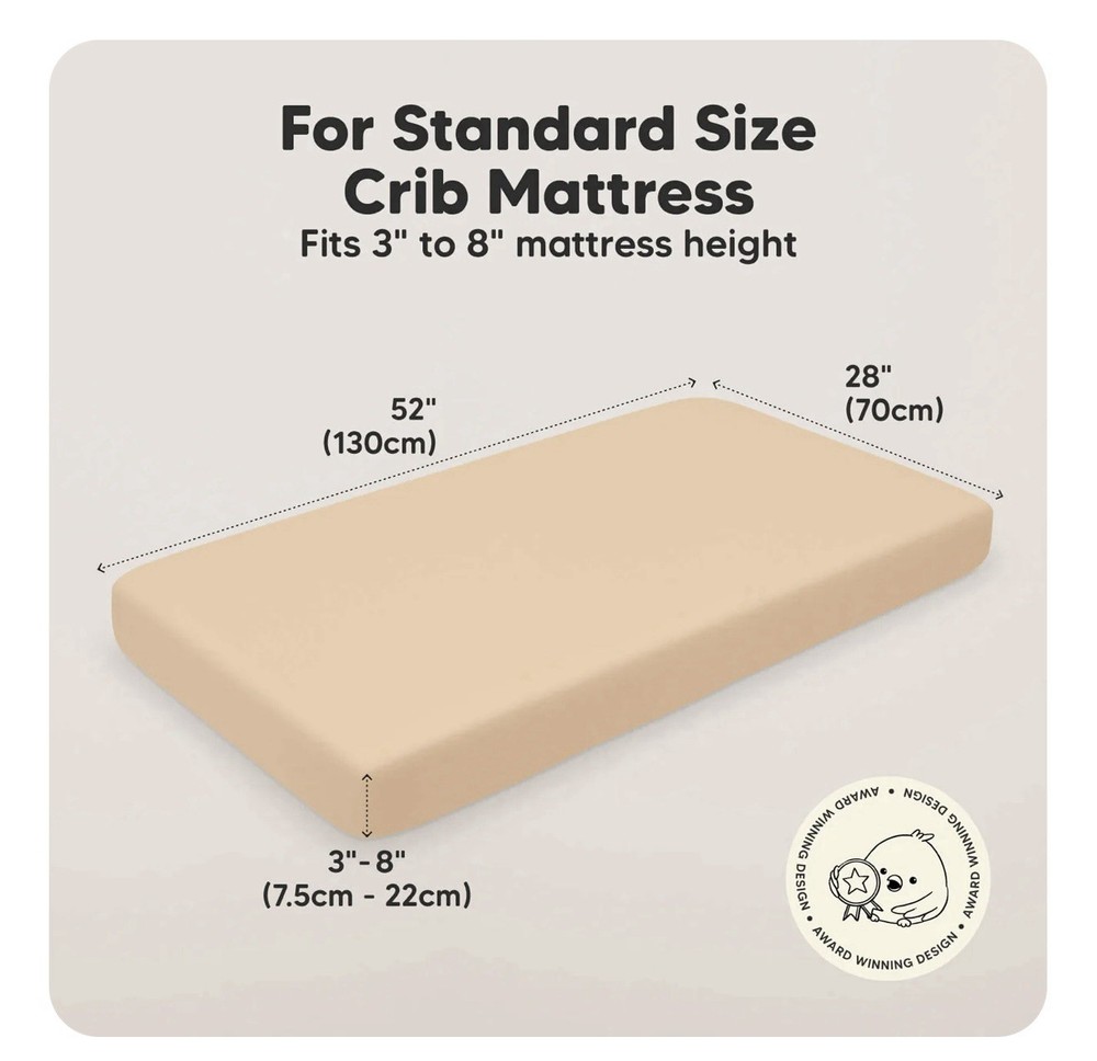2-Pack Mini Crib Sheets Fitted - 28x52 Pack N Play Sheets Toasty