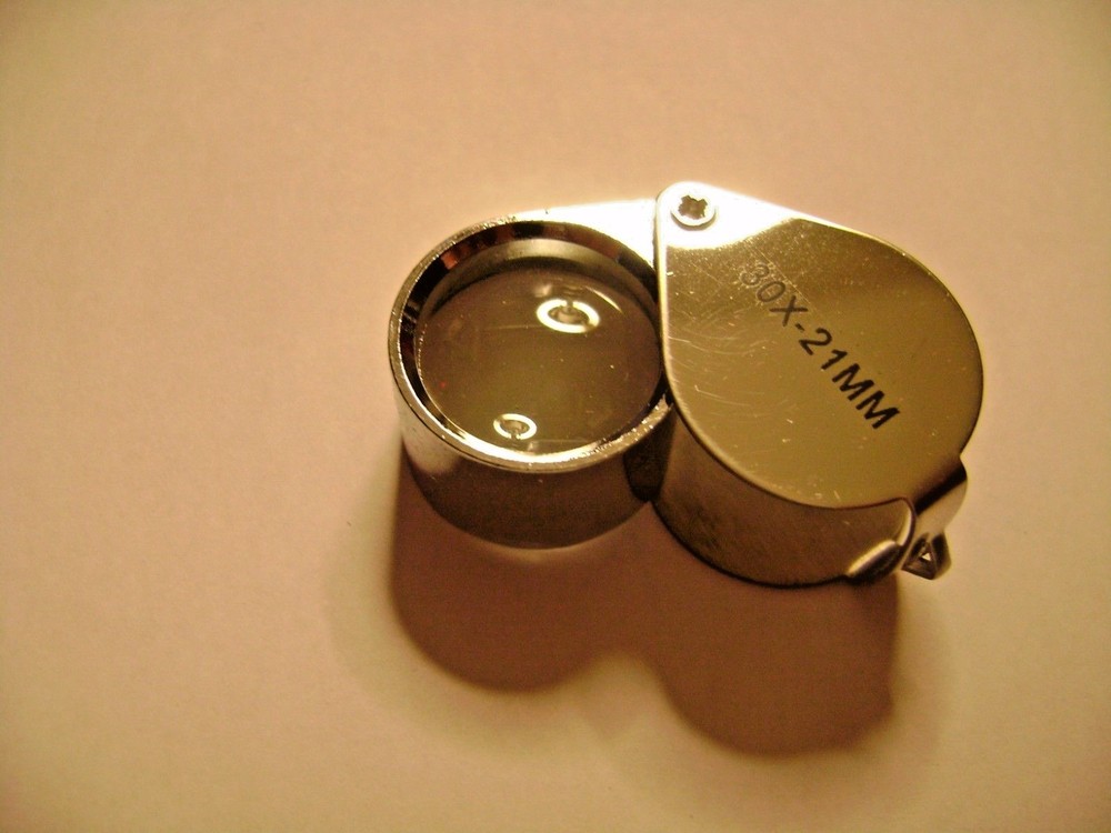 FOLDING MAGNIFIER GLASS-with case-30x21MM #wcase #3