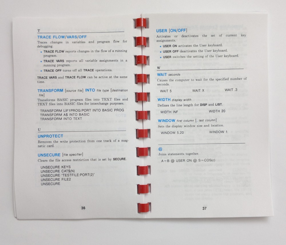 Hewlett Packard HP-71B Calculator Quick reference Guide
