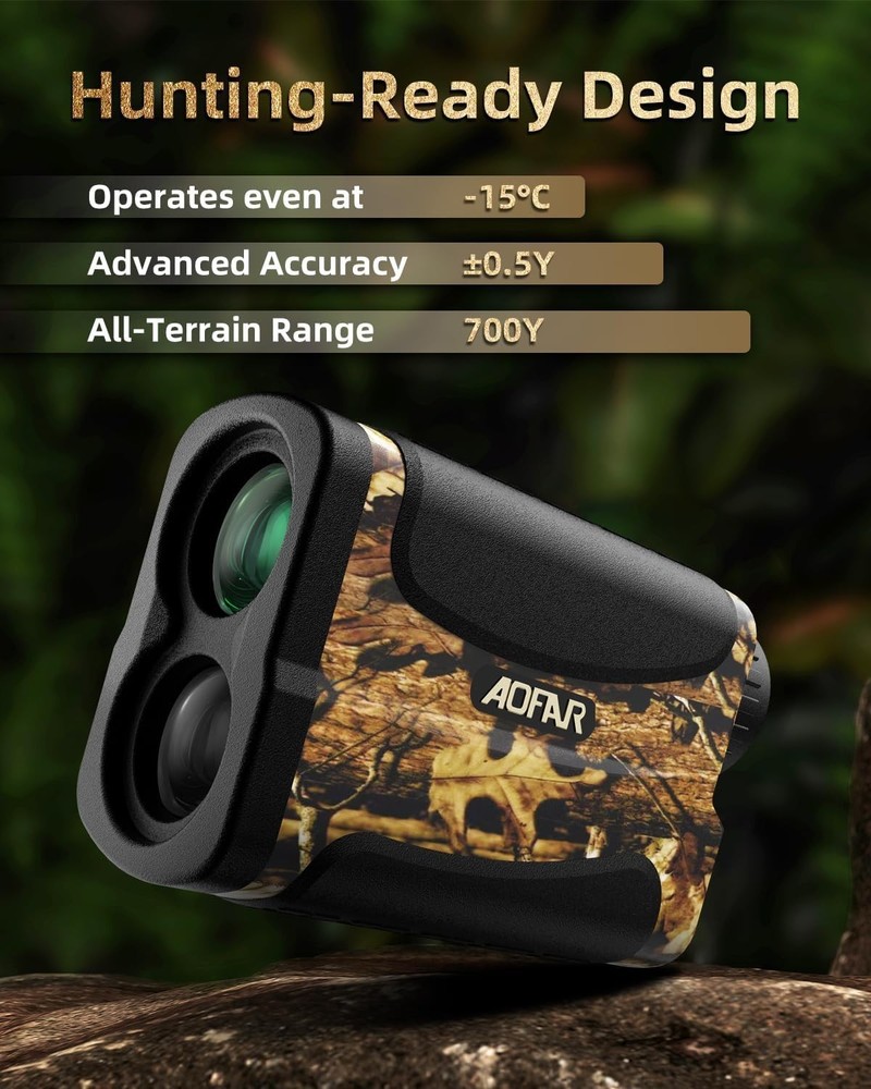 Hunting Range Finder 700 Yards Archery Rangefinder with Range and Speed Mode