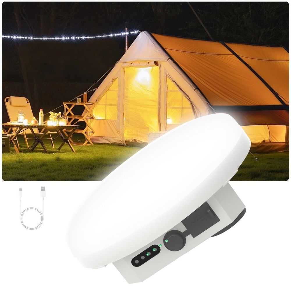 Tent Light – 4 Lighting Modes, 24-Hour Runtime, IPX5 30-White, White