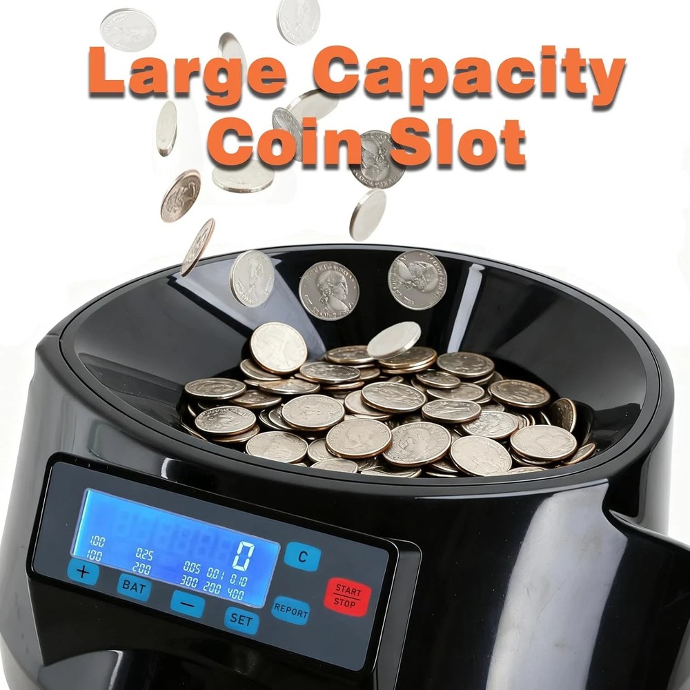 T9600A Professional USD Coin Counter, Sorter, Coin Counting Machine, Automatical