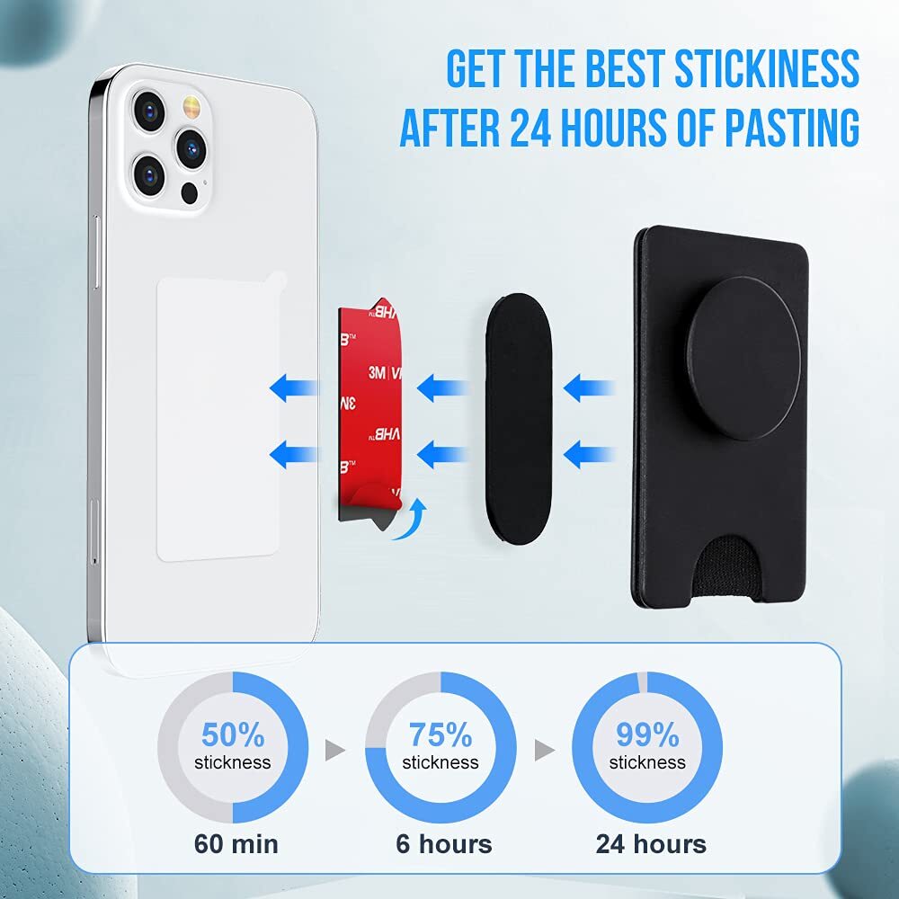 10pcs Sticky Adhesive Replacement for Pops Wallet+ & Wallet Plus Base, Red