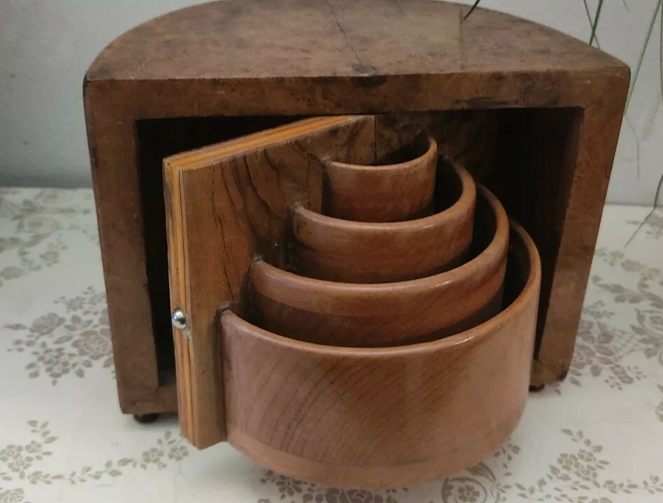 Cigarette holder, box, antique root box 1940s