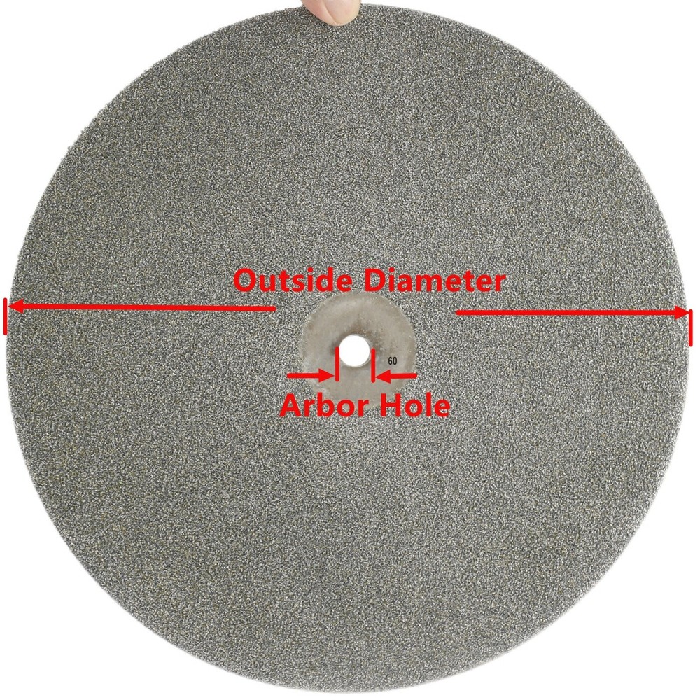 12" inch Grit 46-2000 Diamond Grinding Discs Abrasive Flat Lap Disk Stone Tools