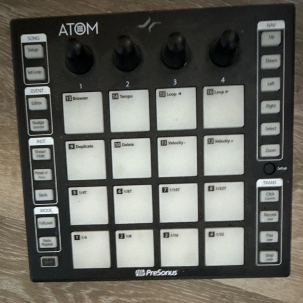 PreSonus ATOM 16-Key MIDI Pad Controller with Pad Triggers, Model ATOM, MPN ATOM