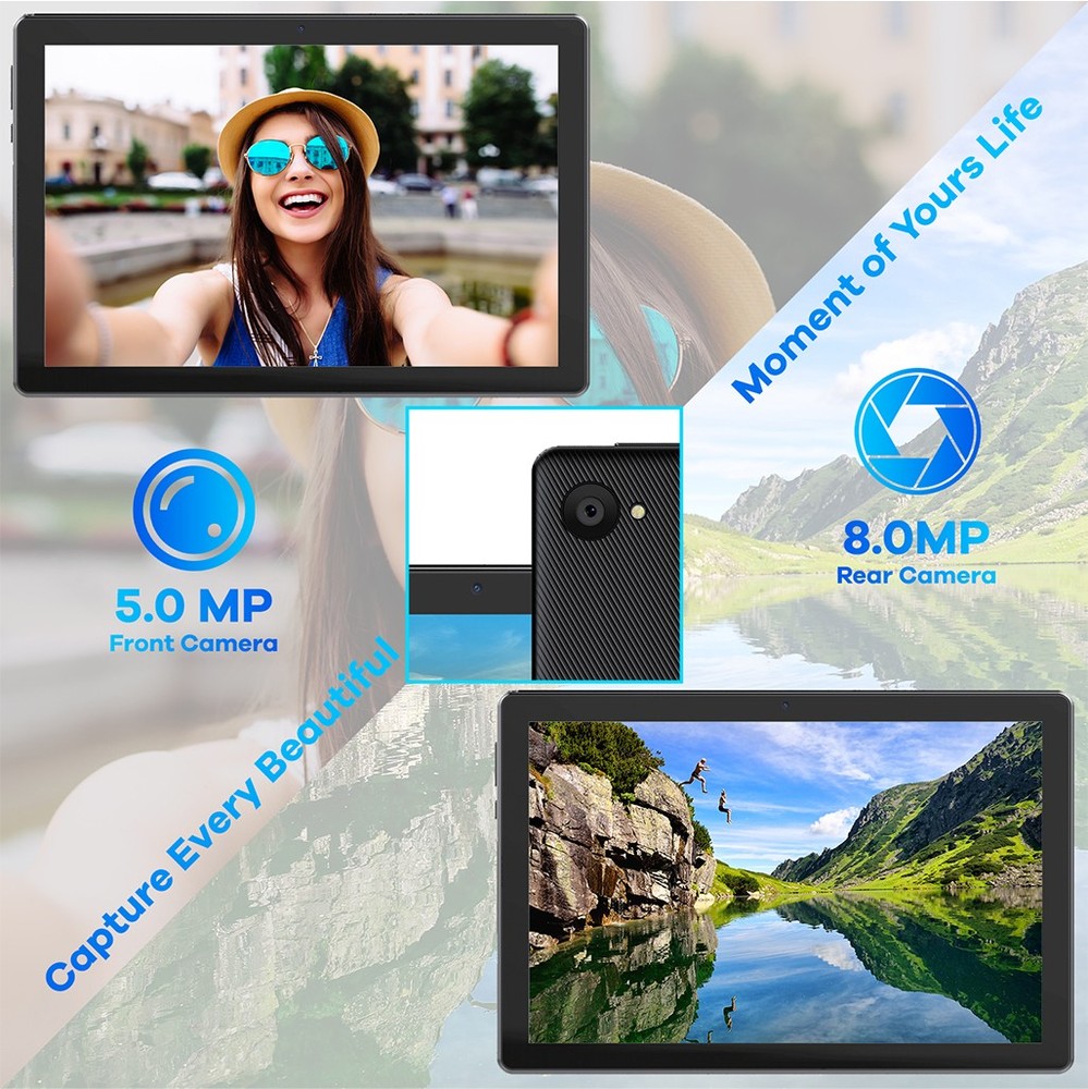 Android 15 Tablet 20GB RAM ＆ 64GB ROM IPS LCD HD Touchscreen Dual Camera WIFI 6