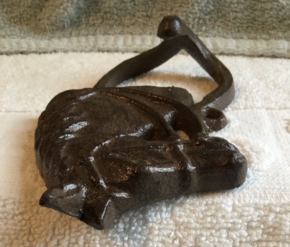 Vintage Cast Iron Horse Head Coat Hook Single
