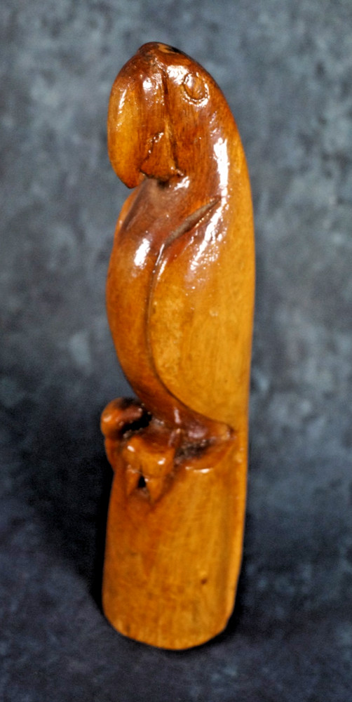 Wooden carved parrot