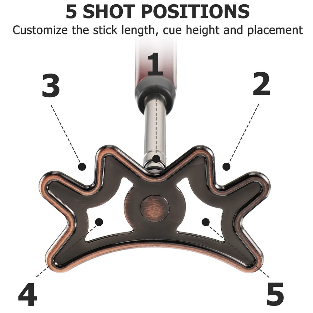 Sumind Retractable Pool Bridge Stick - Adjustable Billiards Cue Brown