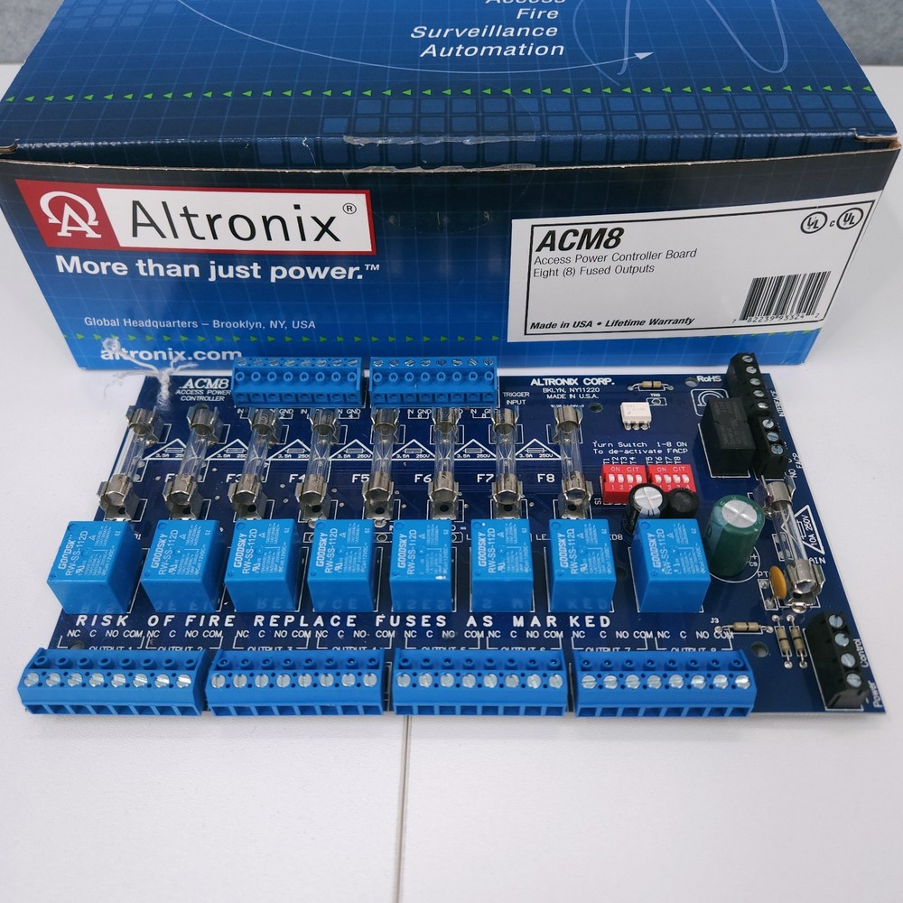 Altronix ACM8 Power Controller Board 8 Fused Outputs