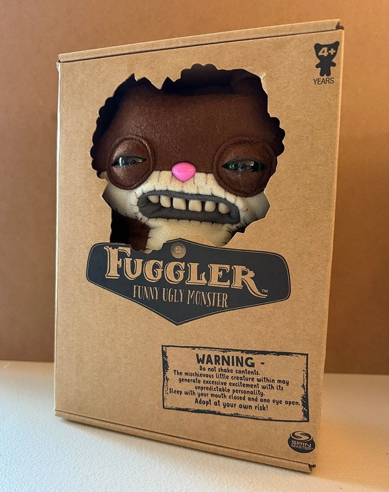 Fuggler Sketchy Squirrel Brown Felt Spinmaster Ugly Monsters MIB Sealed #2