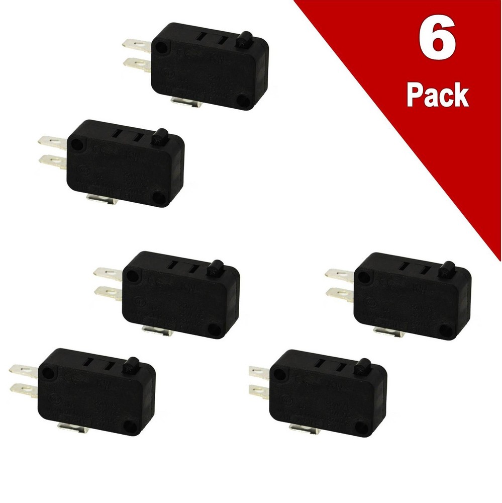 (6 Pack) EXP490 Microwave Universal Door Switch 16 Amp, 3 Wire