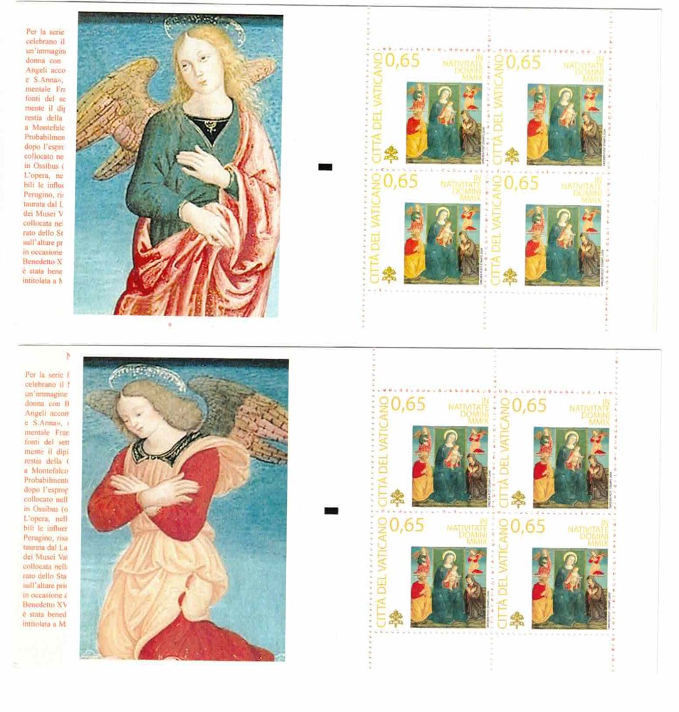 s41889 VATICAN MNH 2009 Christmas Booklet 2v