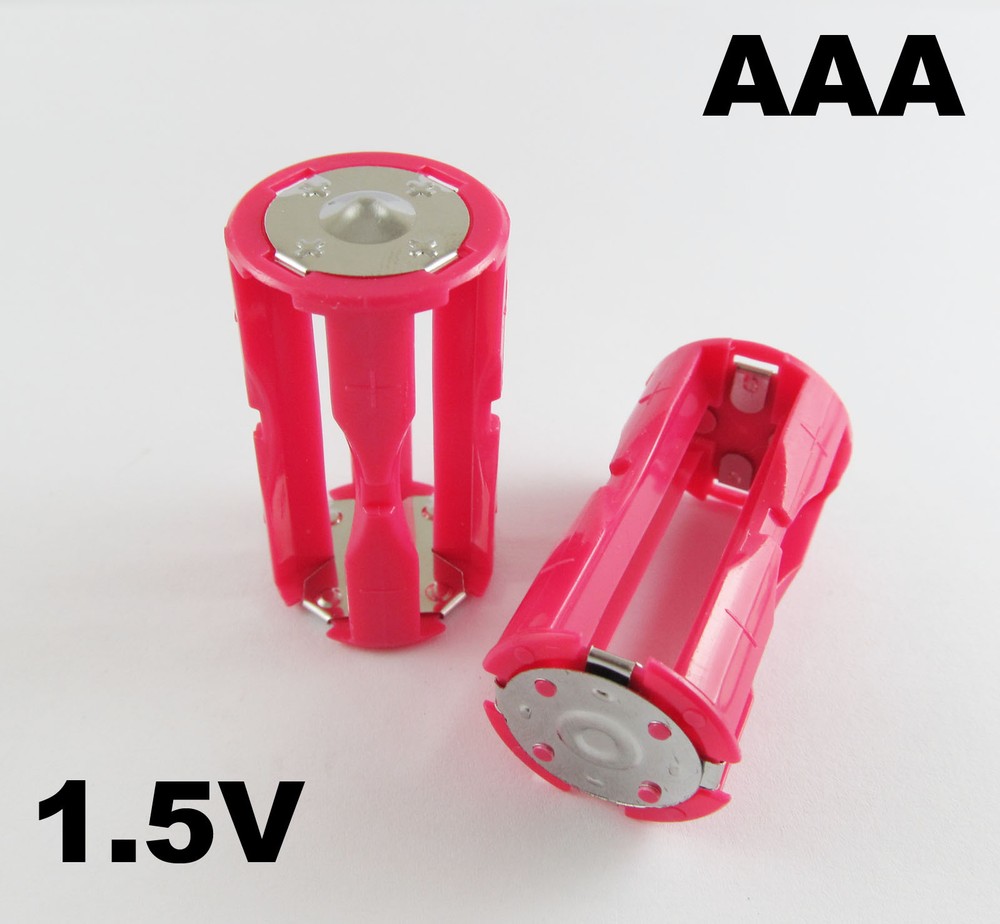 10pcs Parallel Adapter Battery Holder Case Box Convert 4 AAA To 1 C DC 1.5V Red