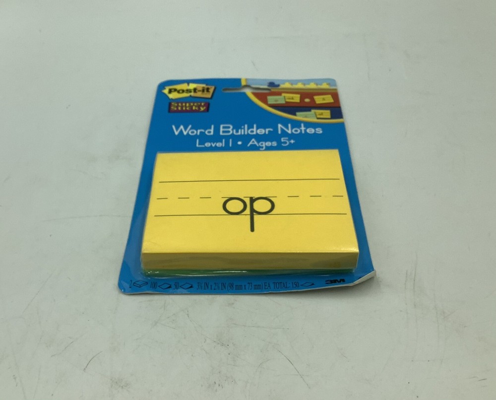 Post-it Super Sticky Word Builder Notes Sealed 100 + 50 Sheets