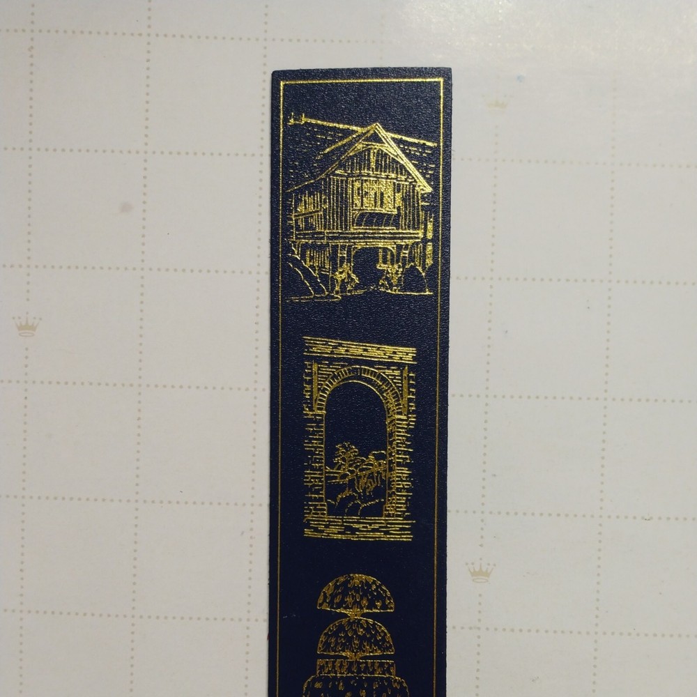 9” Leather Bookmark: Great Dixter