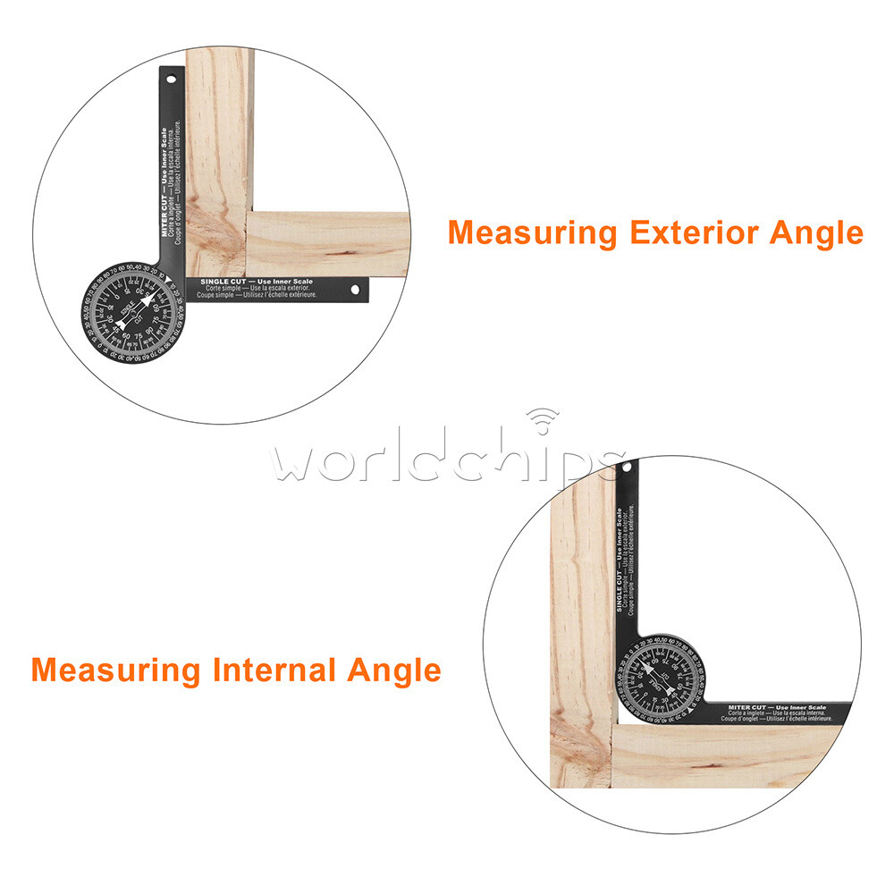 Miter Saw Protractor ABS Angle Finder Level Meter Goniometer + pencil