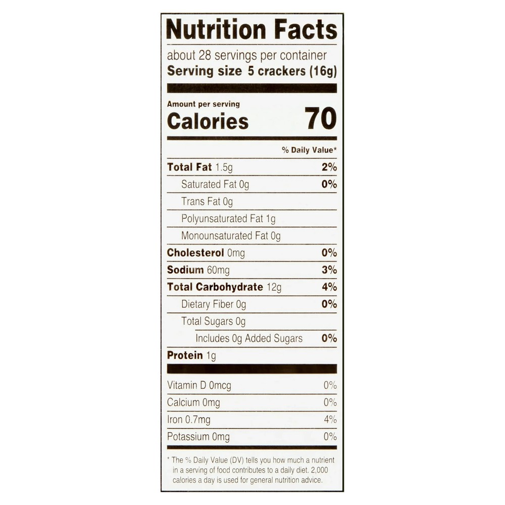 Great Value Unsalted Tops Saltine Crackers, 16 oz, 4 Count (6 PACK!)