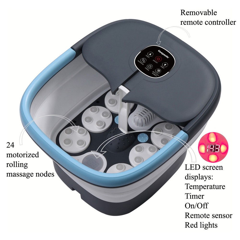 Carepeutic Collapsible Automatic Foot Spa Massager with Remote Controller KH309