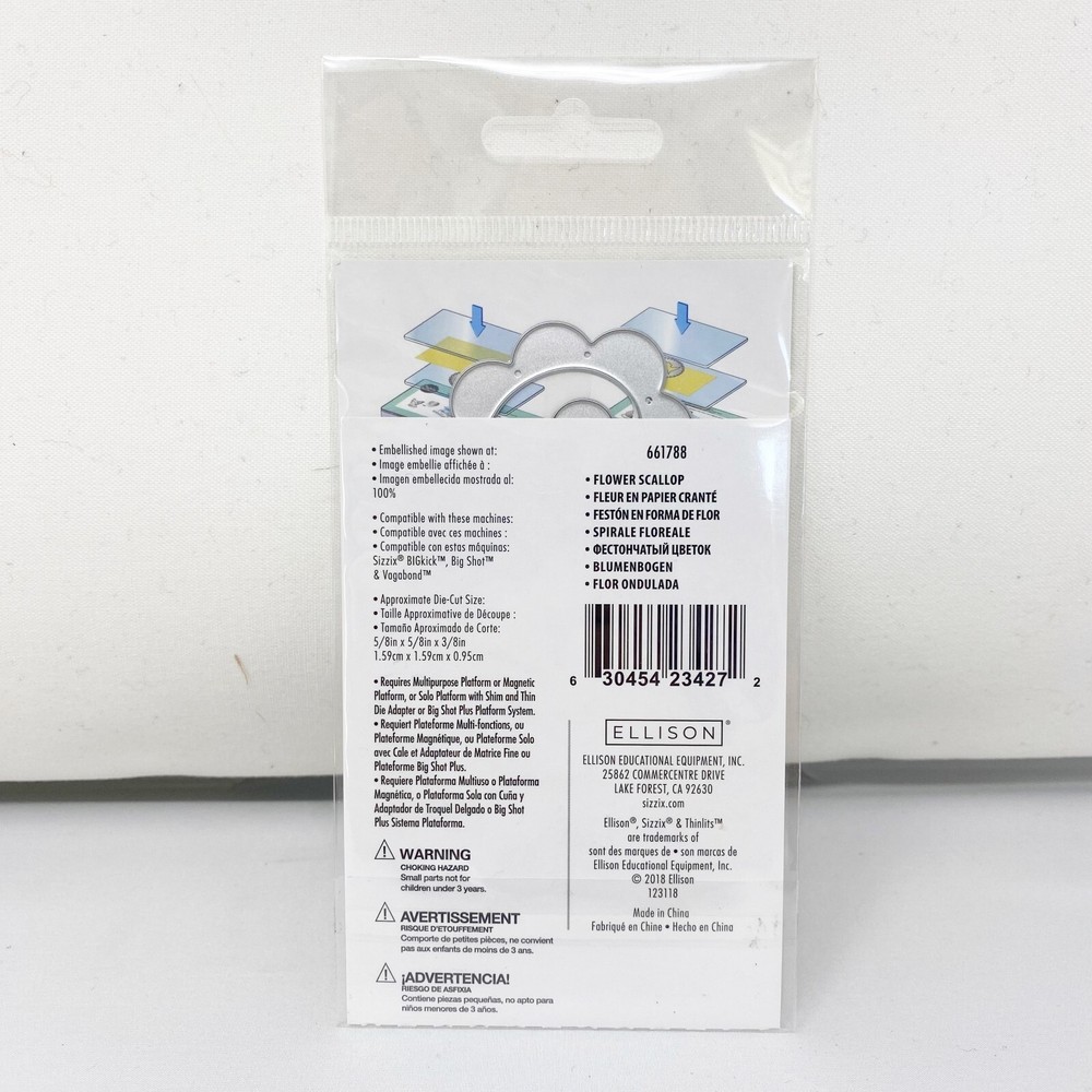 Sizzix Thinlits Flower Scallop Floral Rosettes Cutting Dies 661788 NEW