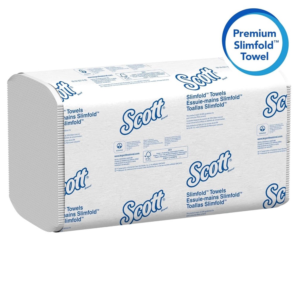Scott Control Hand Towels Slimfold (04442) with Fast-Drying Absorbency Pockets,