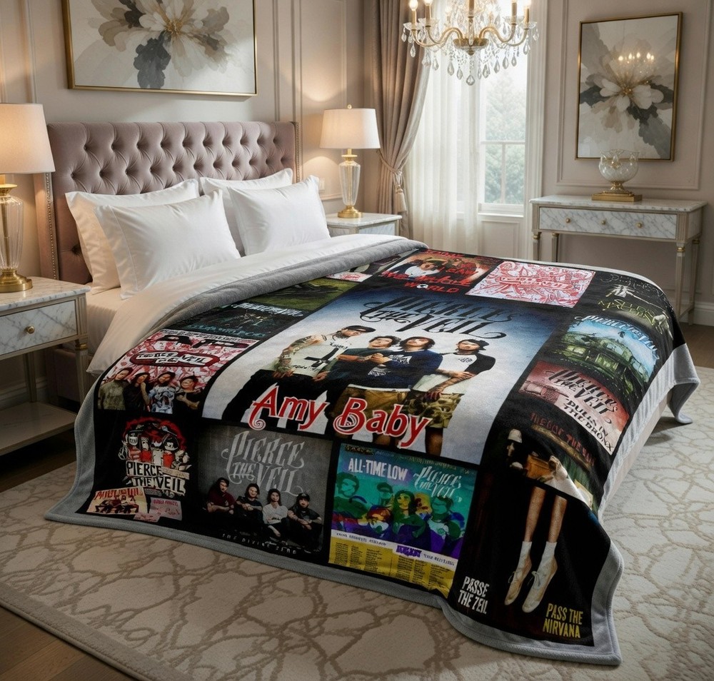 Personalized Post Hardcore Band Flannel Blanket Music Gift
