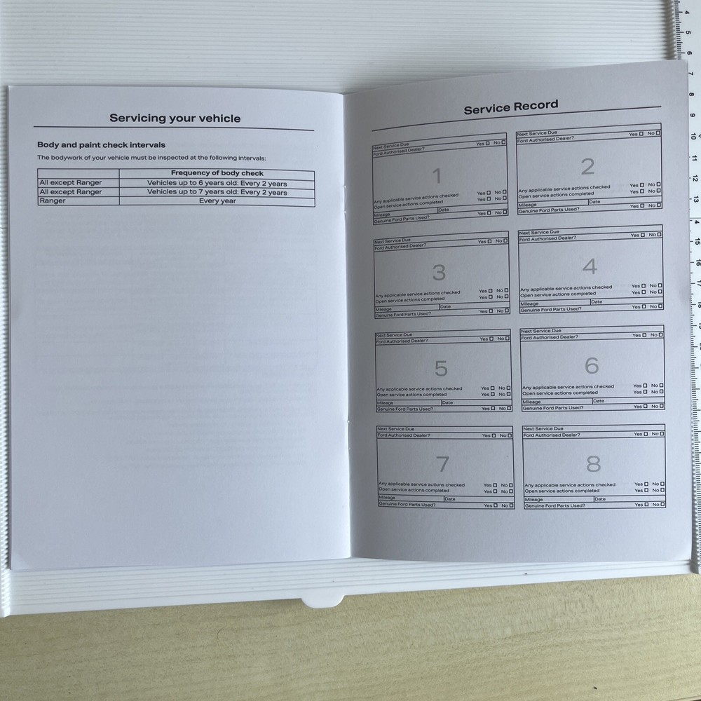 Ford Galaxy Titanium Service Book