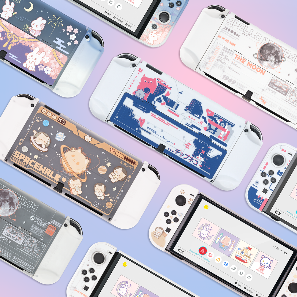 GeekShare Nintendo Switch OLED Protective Case HardShell Full Body Protector US