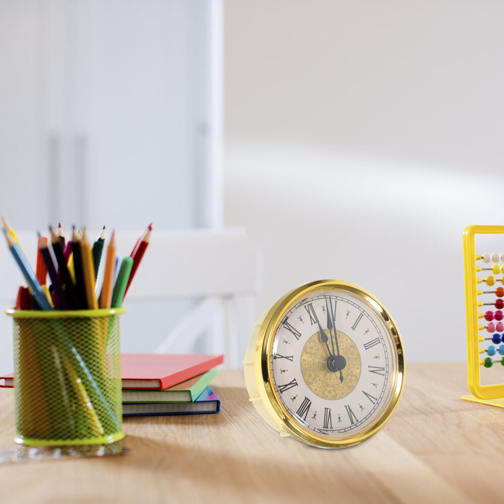 Retro Clock Insert DIY Round Clock Head Silent Clock Head Insert Quartz Clock