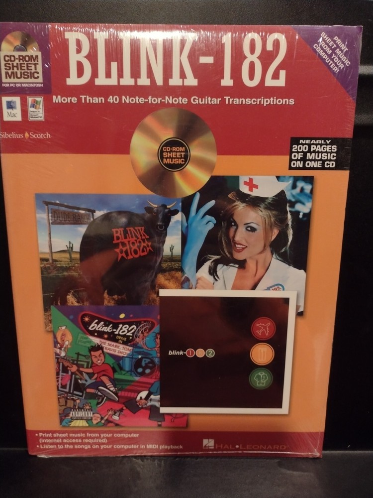 Blink 182 Sheet Music CD ROM Note For Note Transcriptions Sealed!