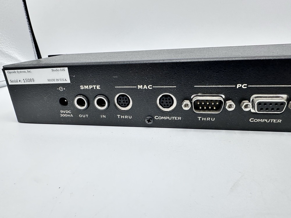 Opcode Systems Studio 3 MIDI Interface & Synchronizer -Working- Vintage Gear