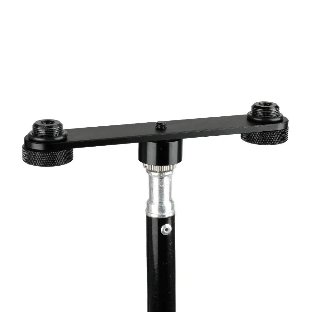 Double Microphone Mount Bracket T-Bar Studio Recording Accessory
