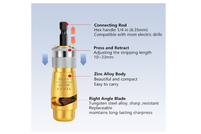 Electric Drill Wire Stripper Twister Sharp Safe Portable Power Drilling Tool Set