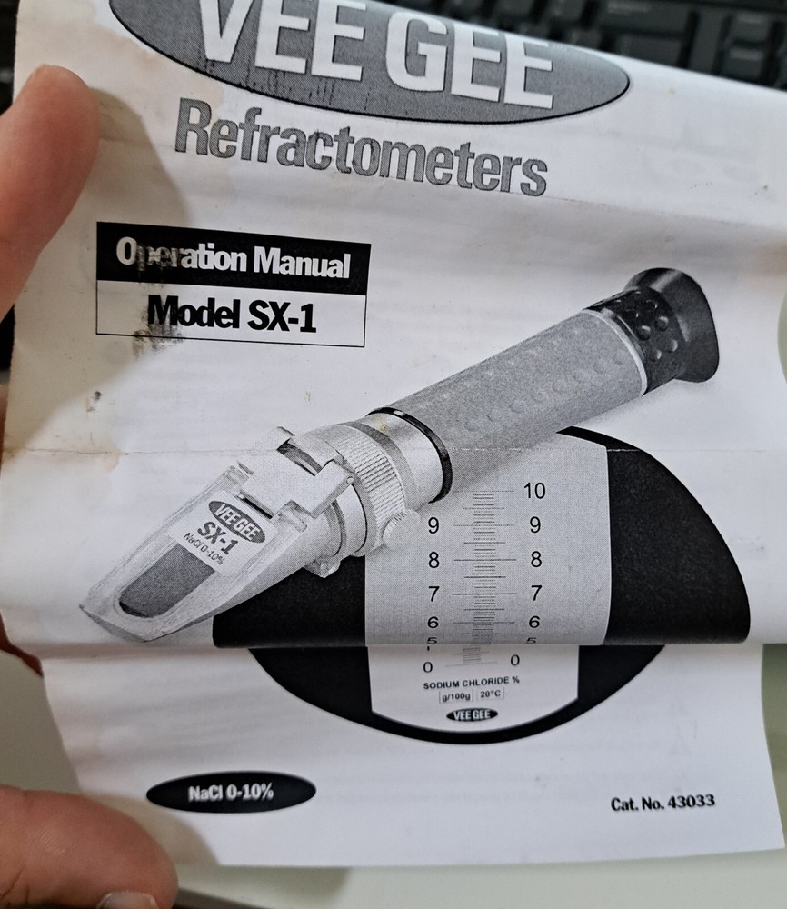 VEE GEE Scientific Handheld Sodium Chloride Refractometer SX-1