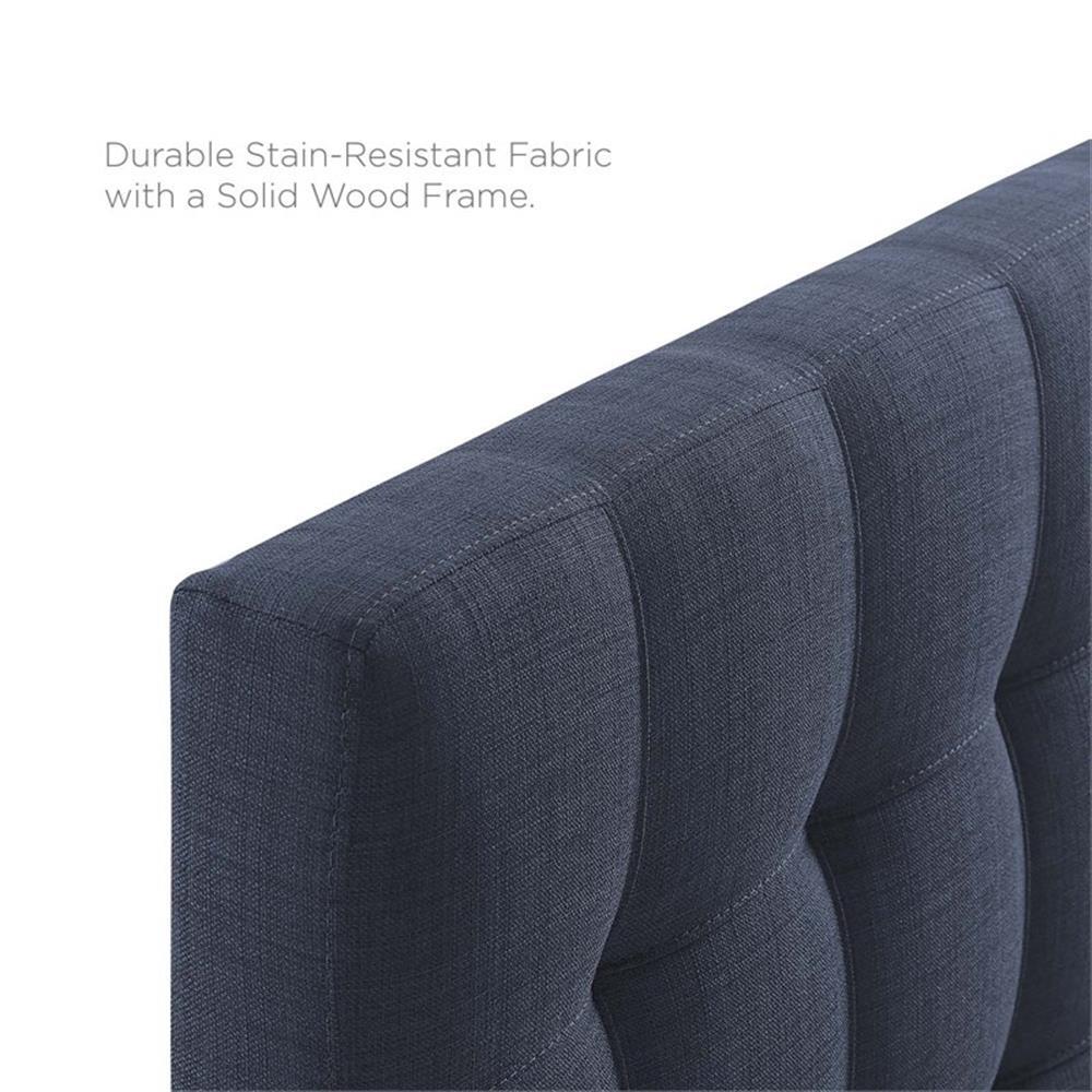 Modway Lily King Upholstered Polyester Fabric Headboard in Navy