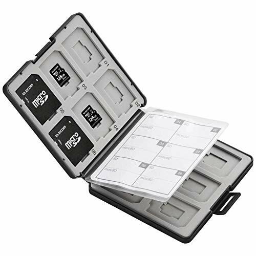 Memory SD Case Plastic SD12+MicroSD 12 sheets Storage Black CMC-SDCPP24BK
