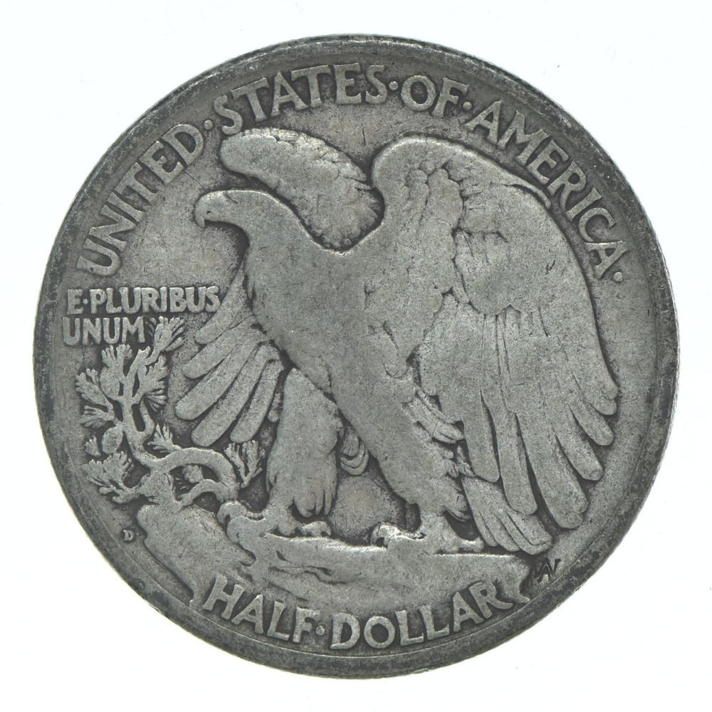 1918-D Walking Liberty Half Dollar CIRC 90% Silver