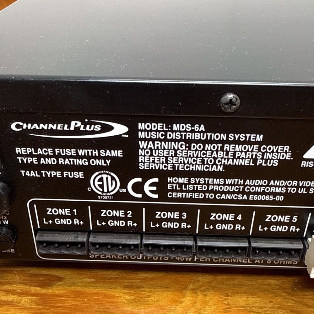 Channel Plus MDS-6A Music Distribution System - All-In-One Amplified Solution